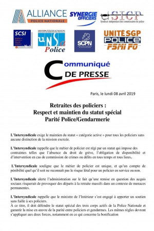 COMMUNIQUÉ DE PRESSE 08/04/2019