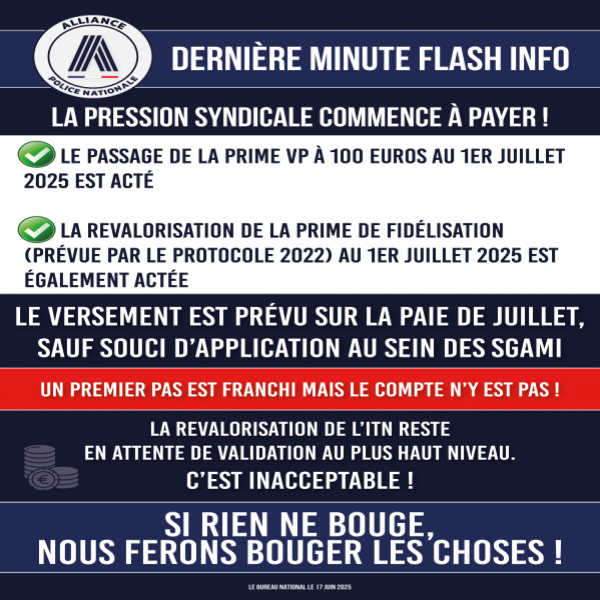 LA PRESSION SYNDICALE COMMENCE À PAYER !