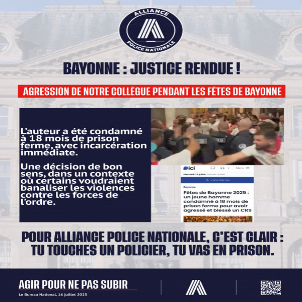 BAYONNE JUSTICE RENDUE