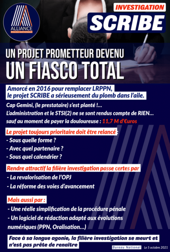 SCRIBE UN PROJET PROMETTEUR DEVENU UN FIASCO TOTAL