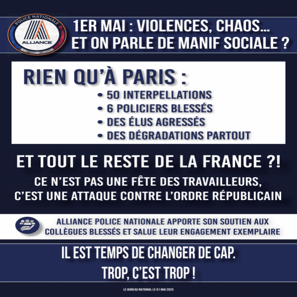 1er Mai : Violence, chaos… et on parle de manif sociale ?