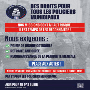 DES DROITS POUR TOUS LES POLICIERS MUNICIPAUX