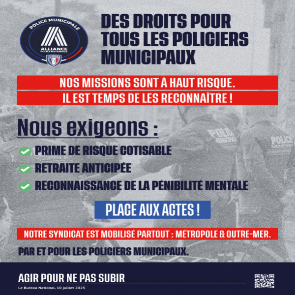 DES DROITS POUR TOUS LES POLICIERS MUNICIPAUX